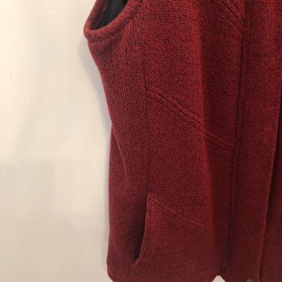 COLDWATER CREEK Red and Black Zip Front Vest - Picture 6 of 9
